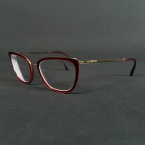 Mykita Lite Aili 47-17 Col 855 sz140 Gold Burgundy Eyeglasses Frame Only Germany